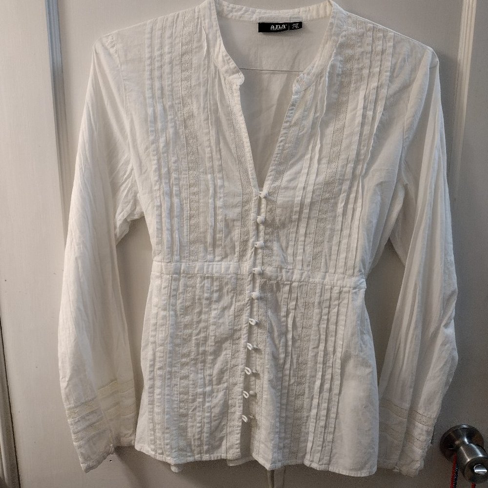 a.n.a A New Approach Women's White Blouse Size Large